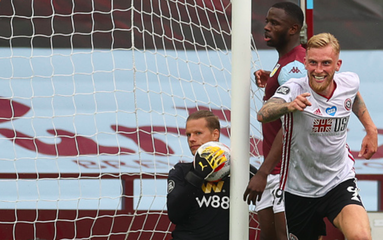 Nyland Aston Villa Sheffield United Hawkeye Goal